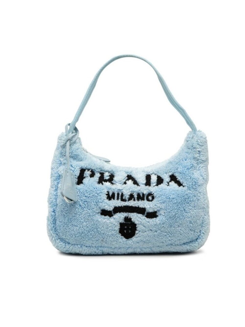 Prada Re Edition 2000 Terry Bag Handbag Blue Pile